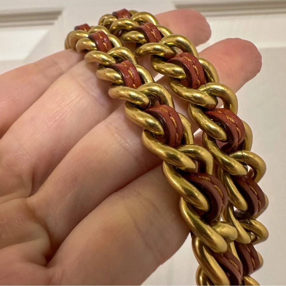 SOLD Coach Madison Shoulder Bag Refined Calf Leather Canvas & Snakeskin - Picture 8 of 13